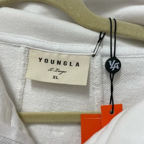 YoungLA White Men's Quarter zip - Picture 3 of 4